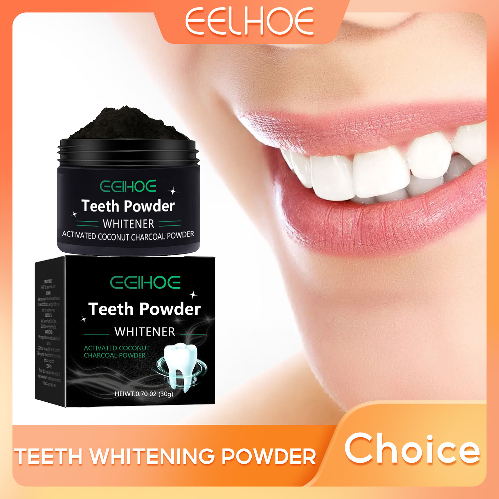 Teeth Whitening Charcoal Powder - EELHOE Charcoal Powder for Teeth Whitening