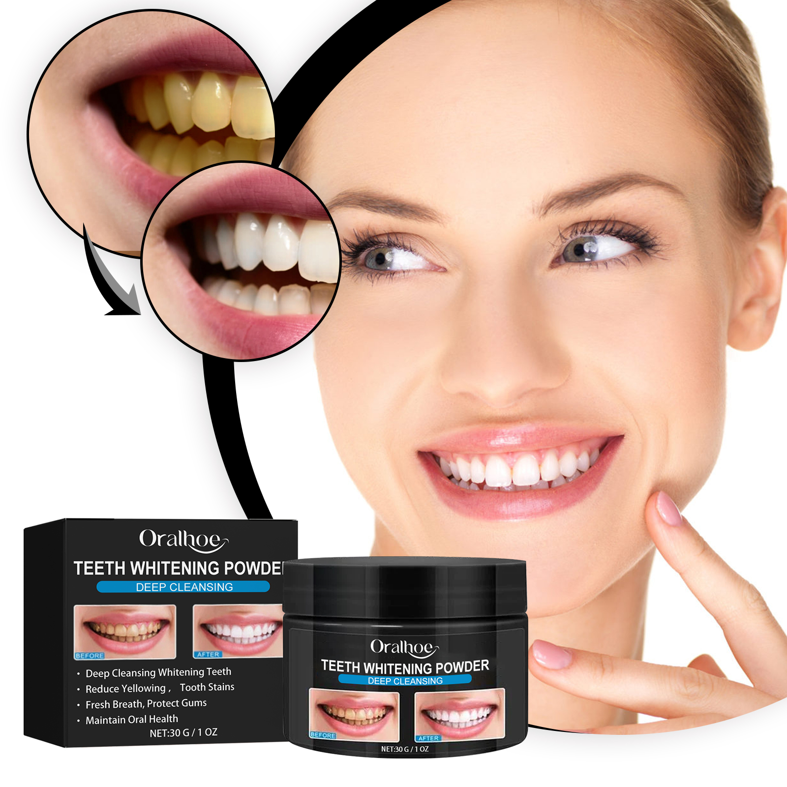 Teeth Whitening Charcoal Powder - Charcoal Whitening Teeth Powder Cleaning Dental