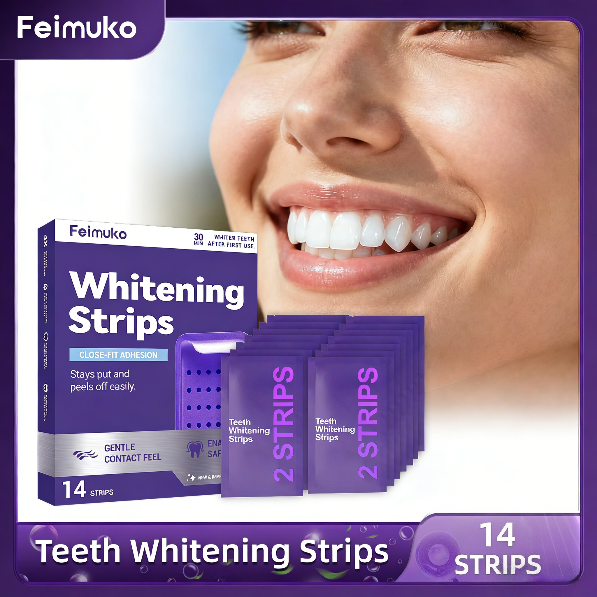 Teeth Whitening Gel Refills - Purple Teeth Whitening Strips Oral Cleaning