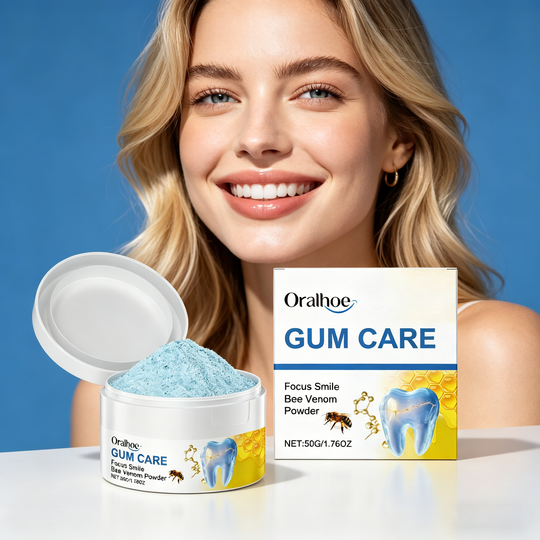 Teeth Whitening Ingredients - ORALHOE 50g Bee Venom Powder Relieve