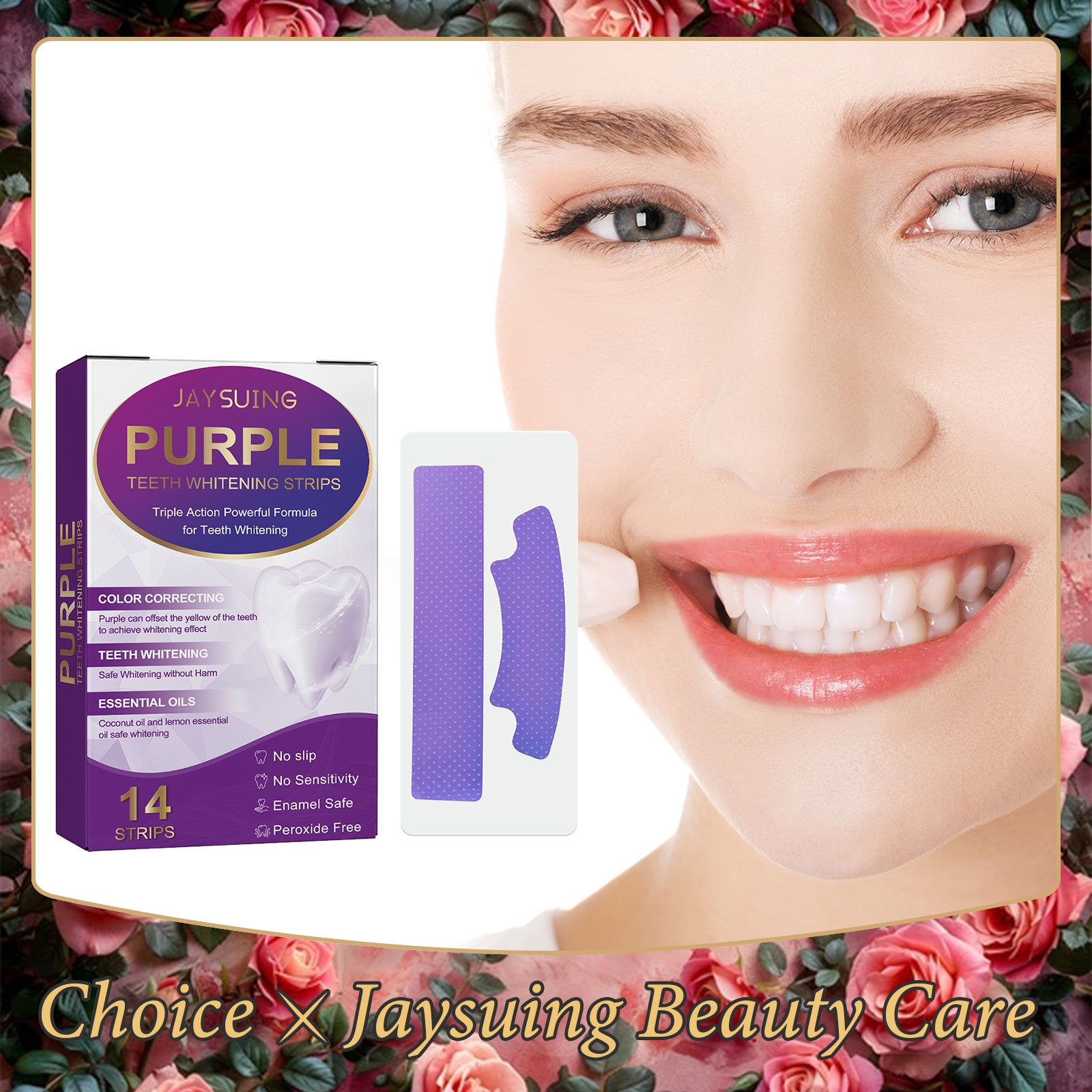 Teeth Whitening Gel Refills - 14pcs/box Teeth Bleaching Strip Purple Dental