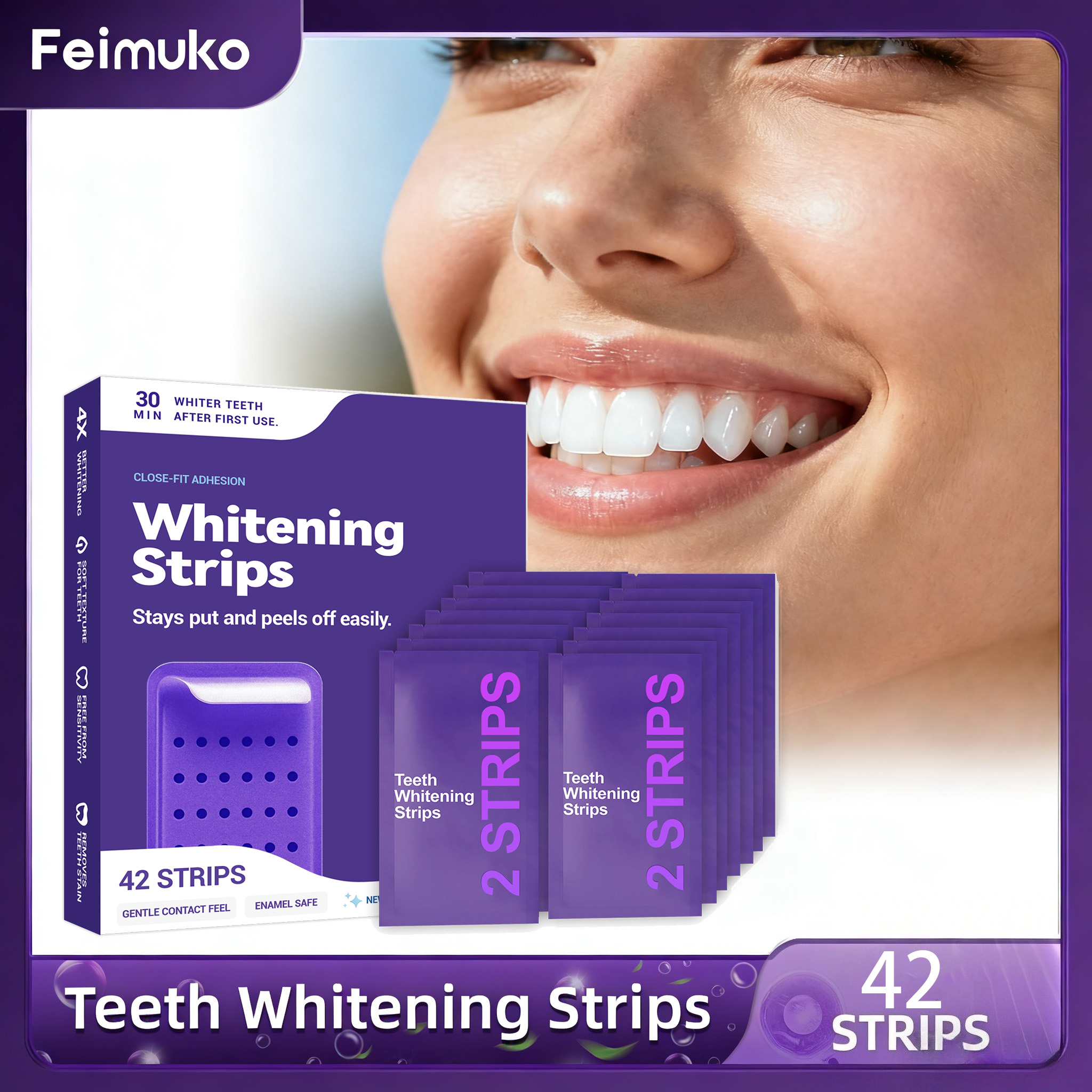 Teeth Whitening Gel Refills - Purple Teeth Whitening Strips Improve Dental