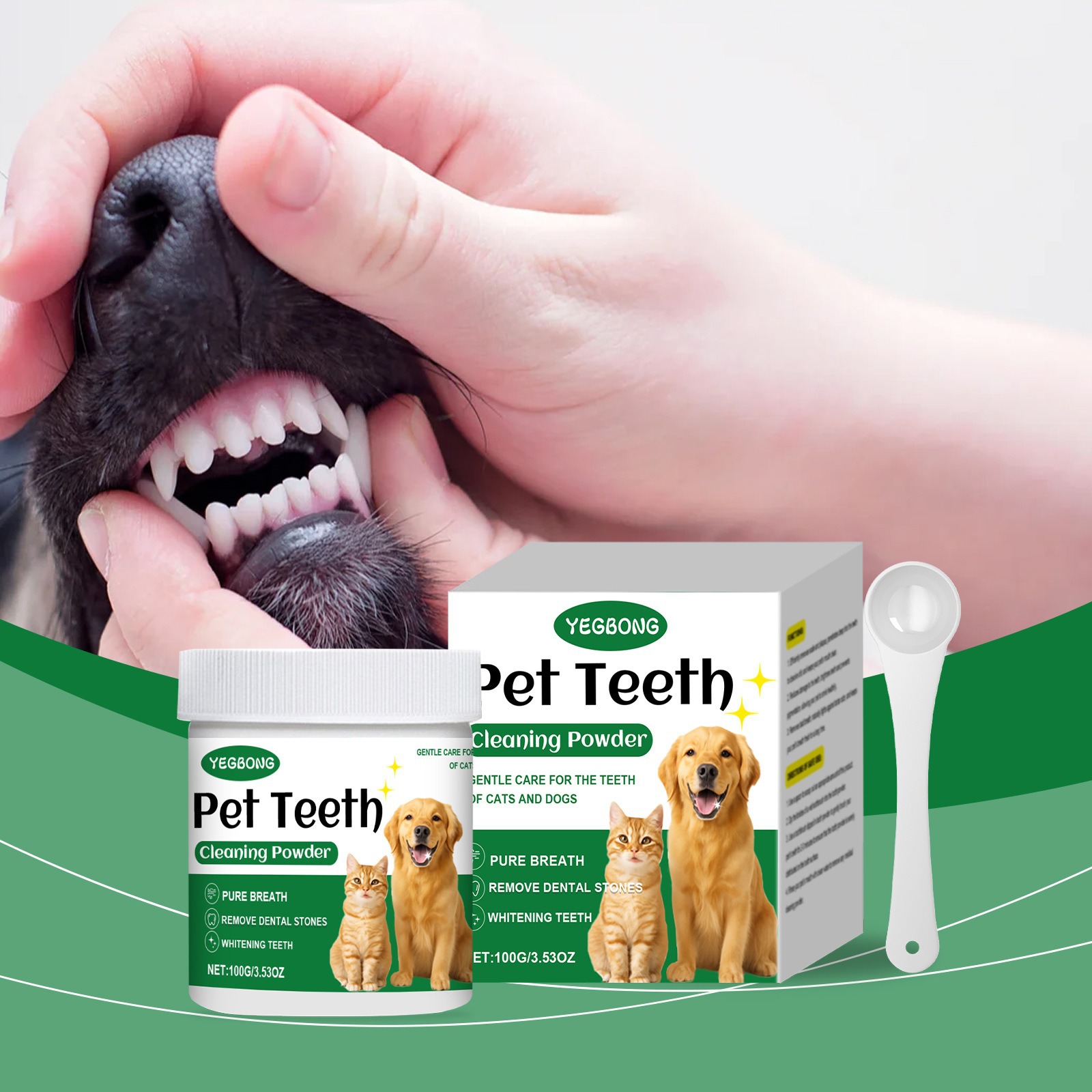 Teeth Whitening From Home - Pet Teeth Cleaning Powder Reduce Dental