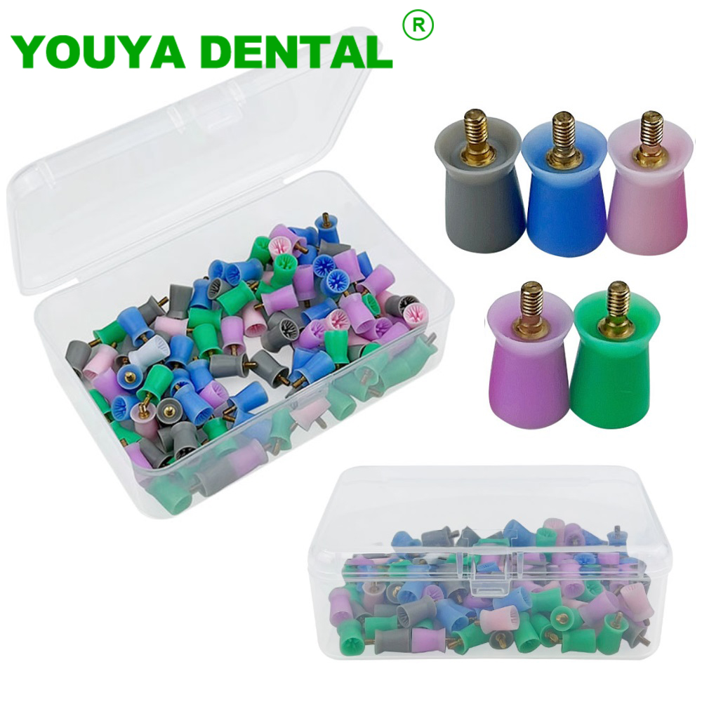 Teeth Whitening Kit Professional - 100pcs/Box Dental Prophylaxis Brush Cup Colorful
