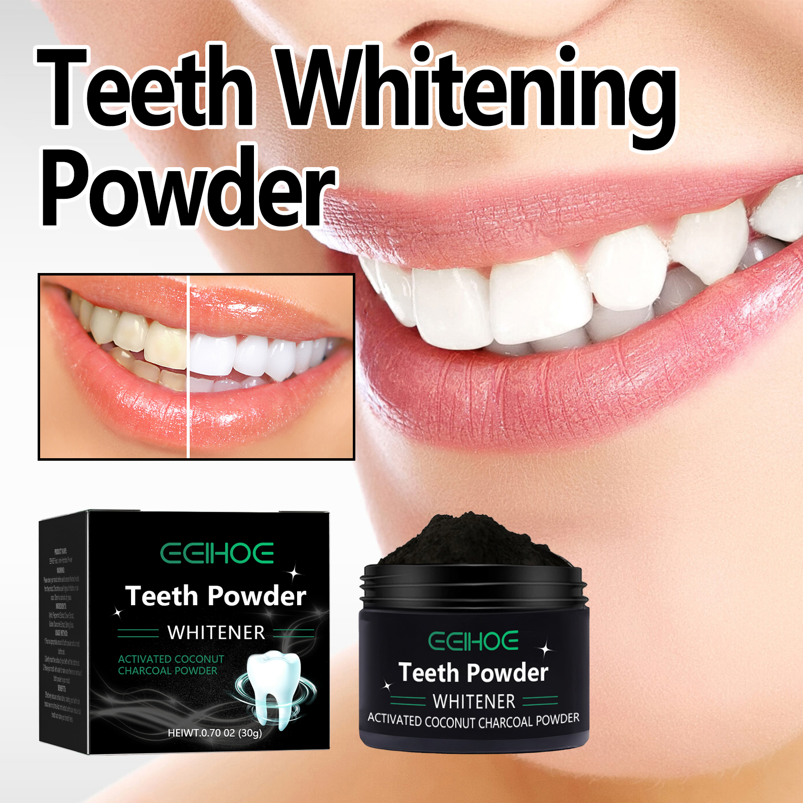 Activated Coconut Charcoal Too - đánh giá và giá Teeth Whitening Charcoal Powder