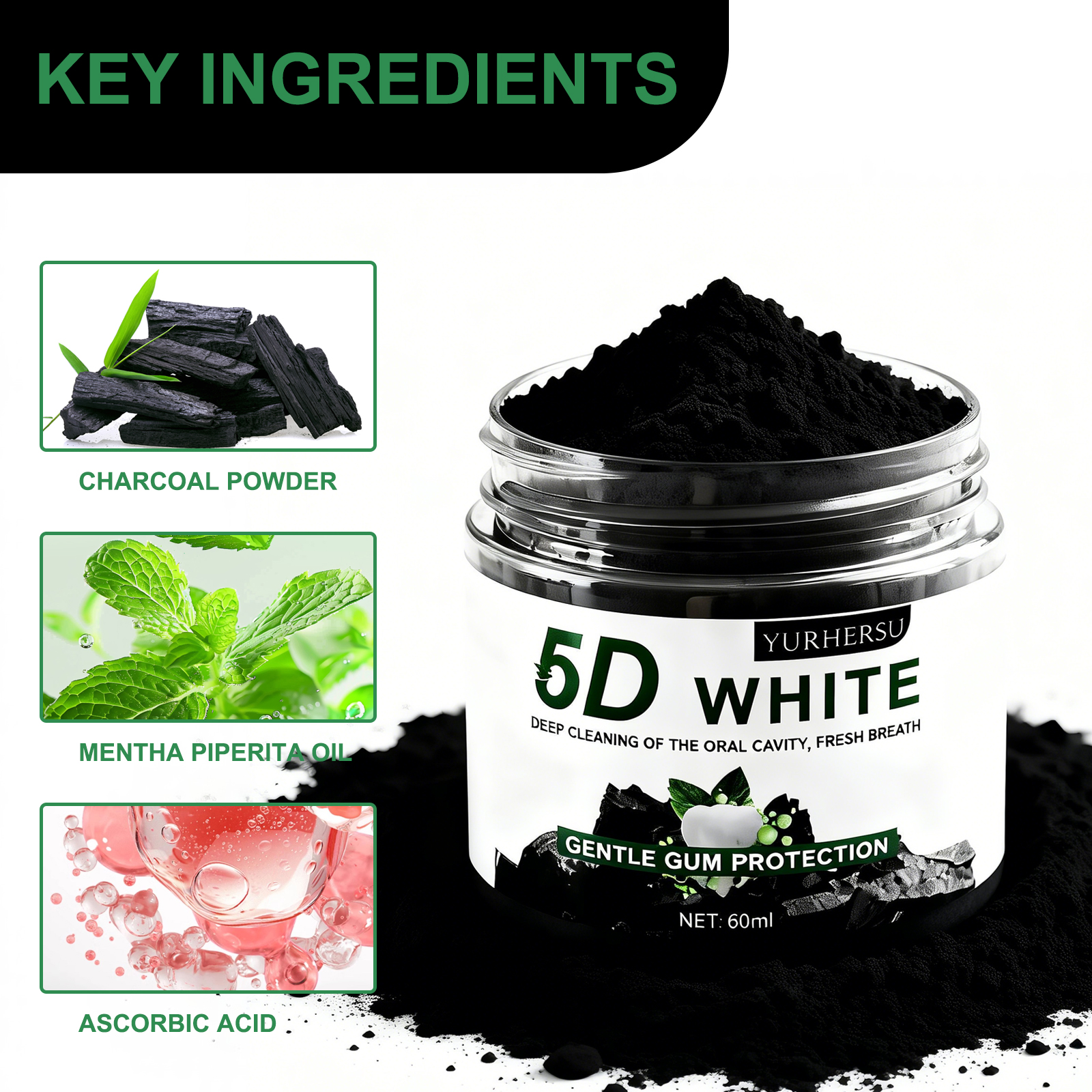 Bamboo Charcoal Teeth Whitenin - đánh giá và giá Teeth Whitening Charcoal Powder