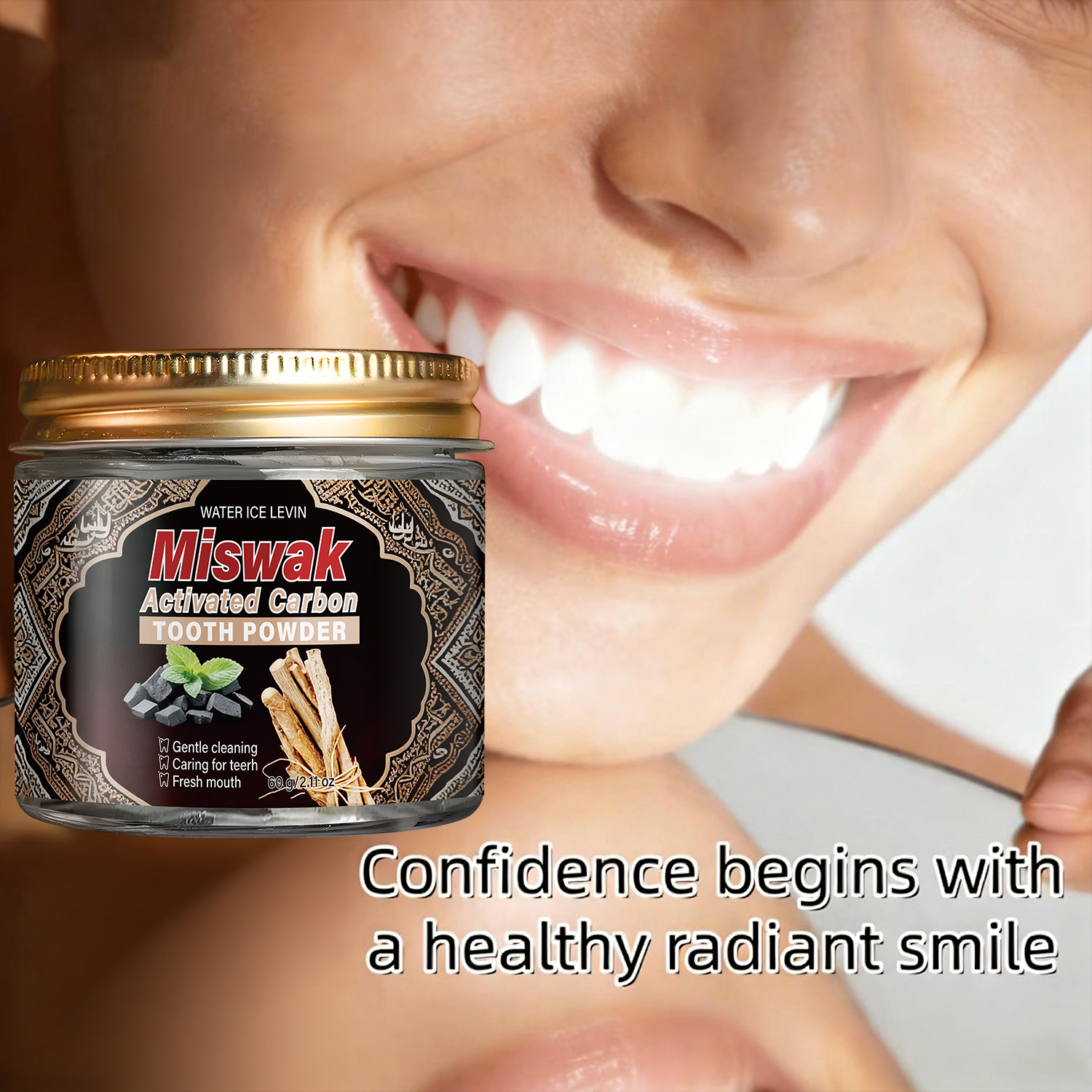 Activated Charcoal & Miswak To - đánh giá và giá Teeth Whitening Charcoal Powder