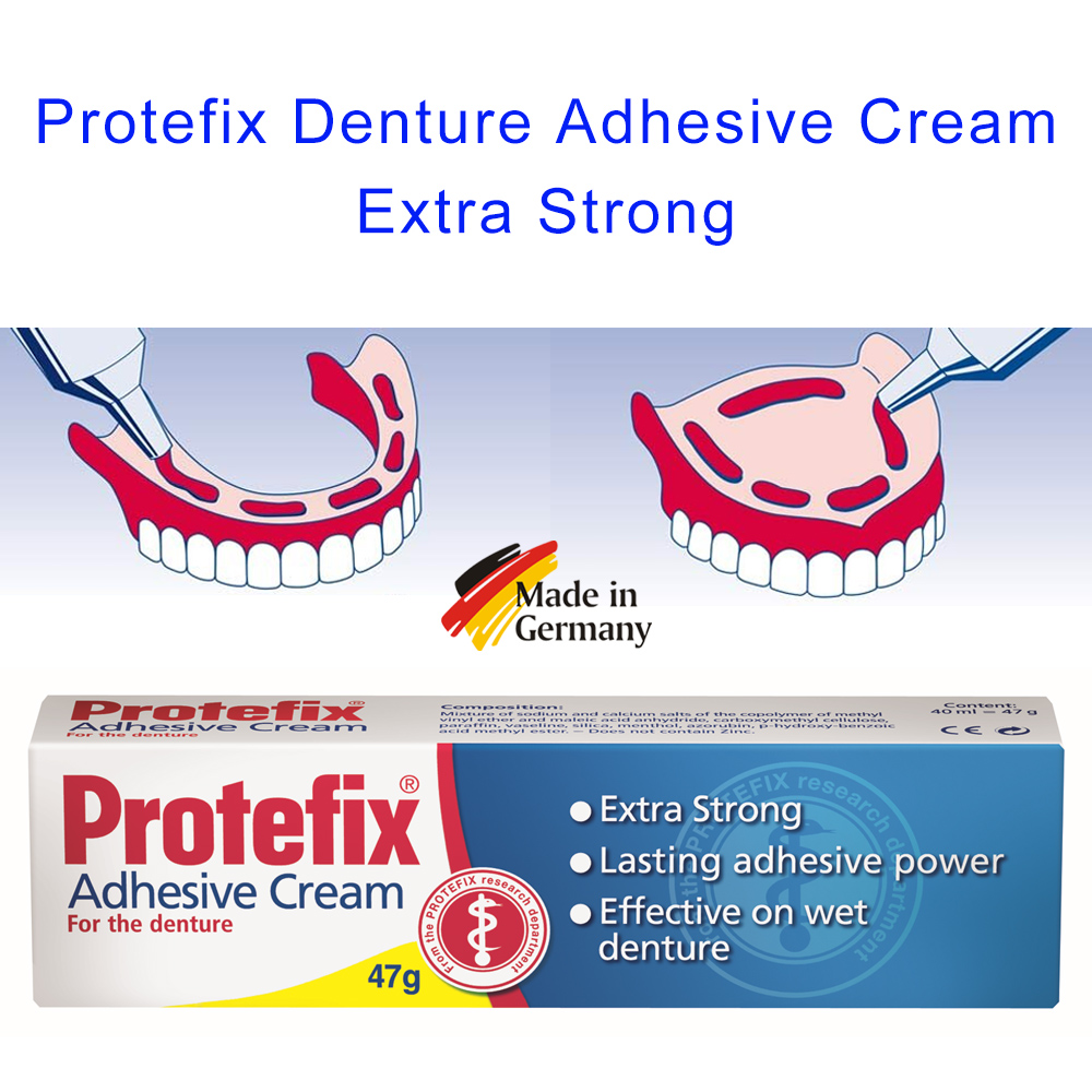 Protefix Adhesive Cream For De - đánh giá và giá Teeth Whitening Ingredients