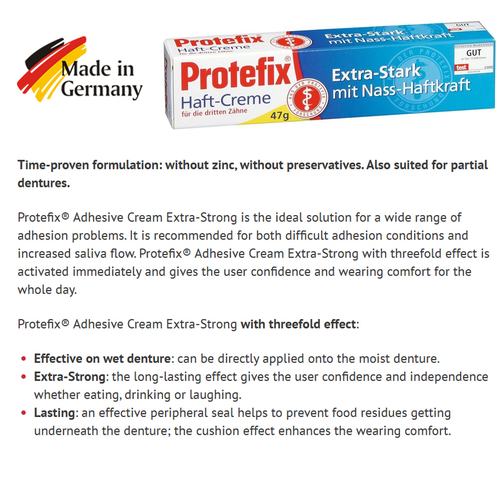 Protefix Adhesive Cream For De - đánh giá và giá Teeth Whitening Ingredients