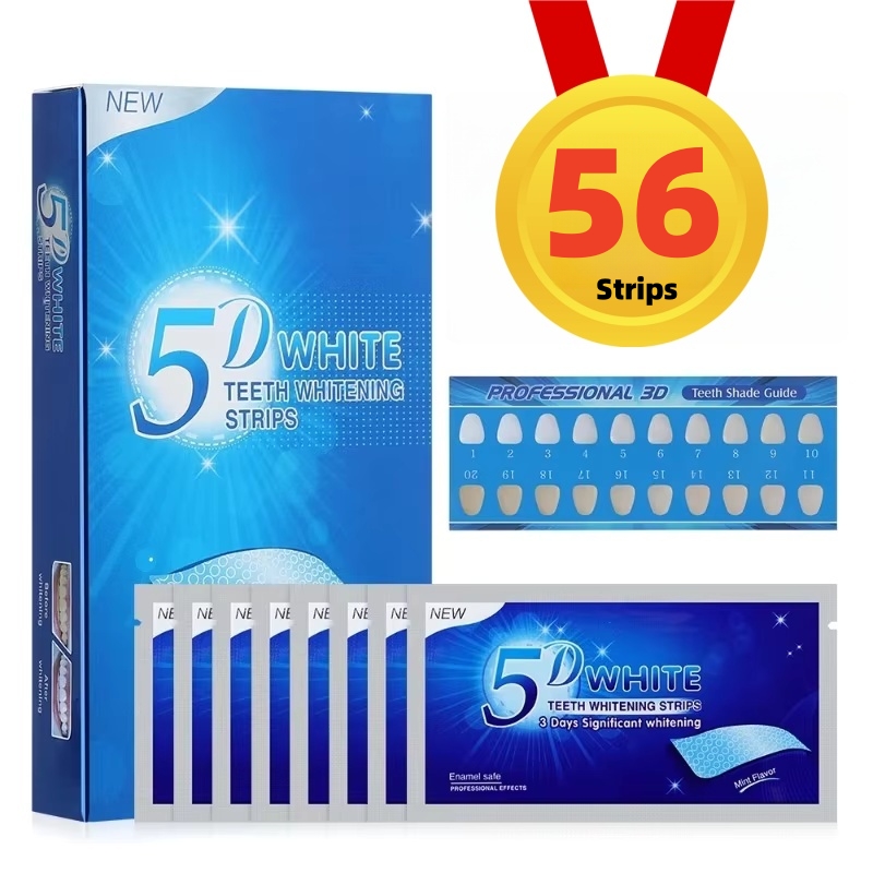 5D Teeth Whitening Strips 56 S - đánh giá và giá Teeth Whitening Gel Refills