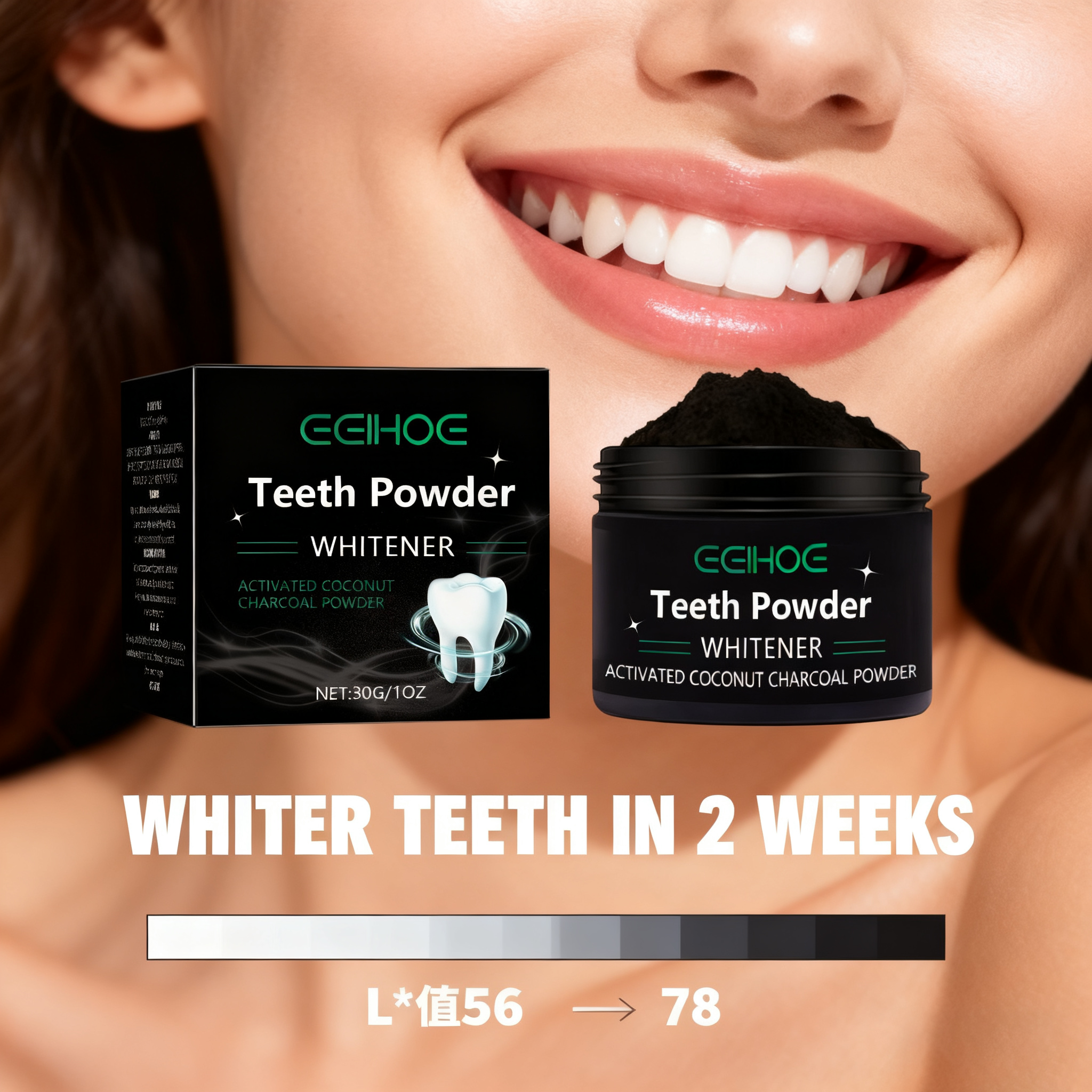 Natural Teeth Whitening Powder - đánh giá và giá Teeth Whitening Charcoal Powder