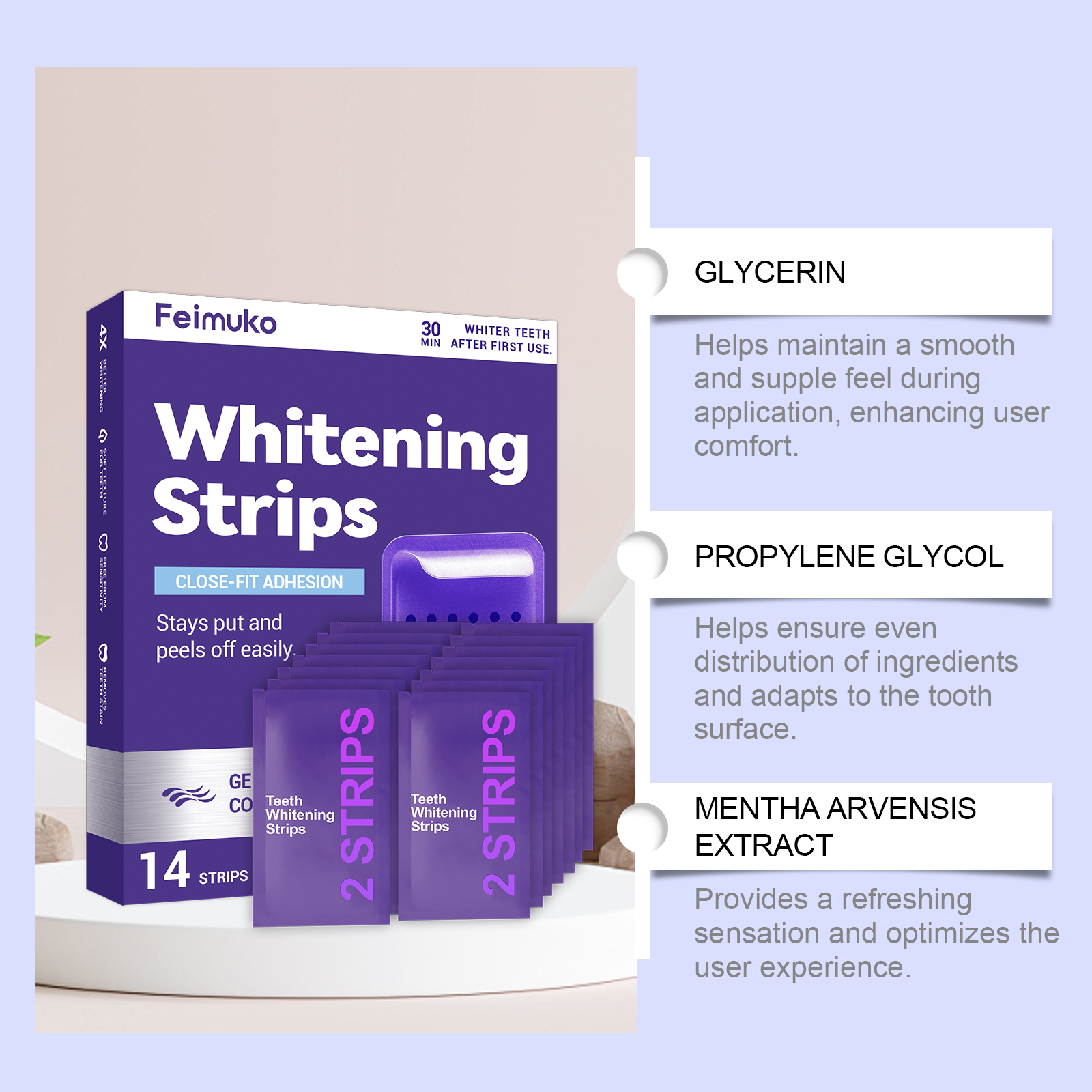 Purple Teeth Whitening Strips  - đánh giá và giá Teeth Whitening Gel Refills