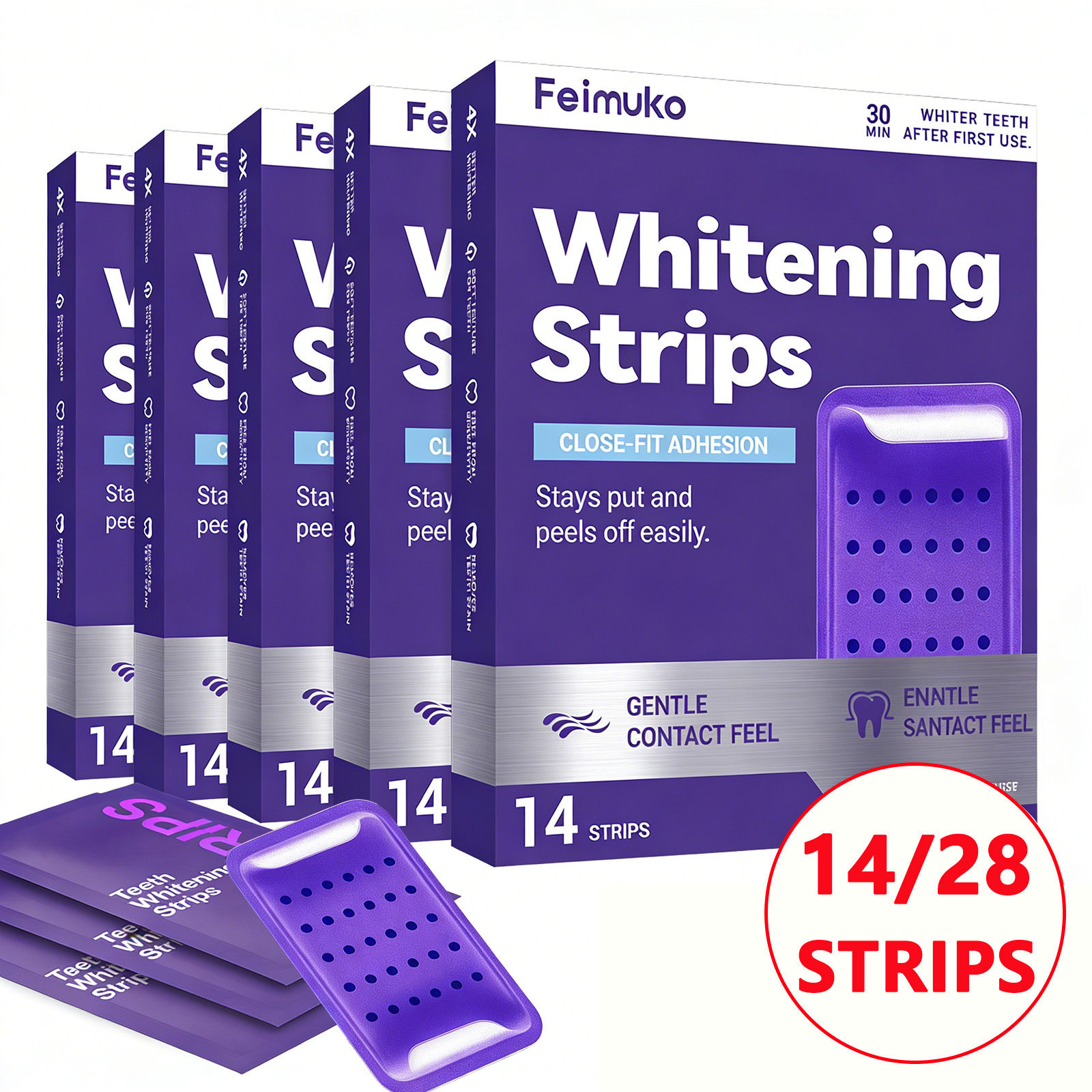 14/28 Strips Purple Teeth Whit - đánh giá và giá Teeth Whitening Gel Refills
