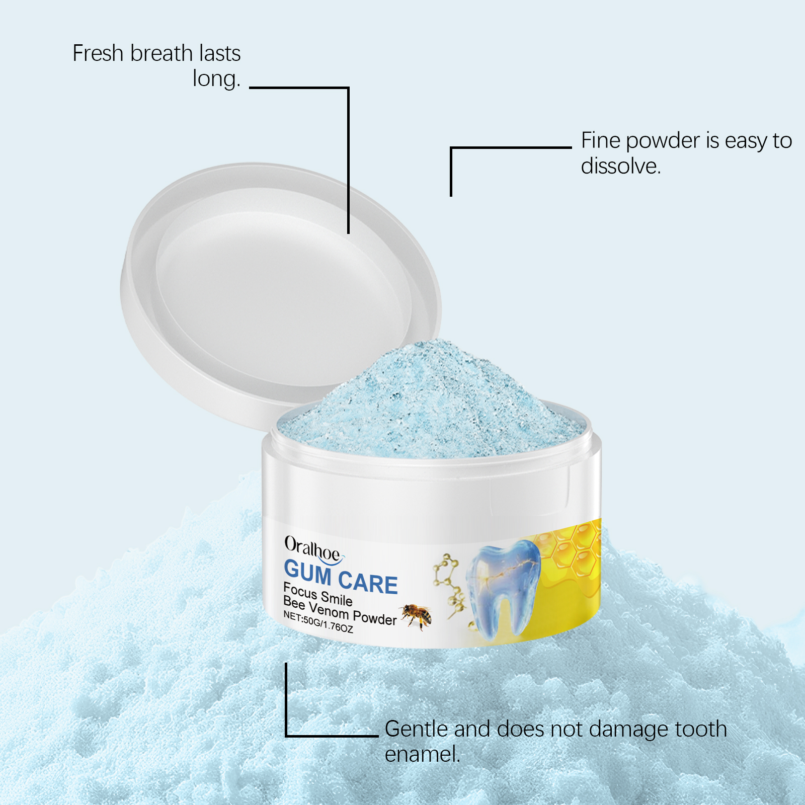 ORALHOE 50g Bee Venom Powder R - đánh giá và giá Teeth Whitening Ingredients