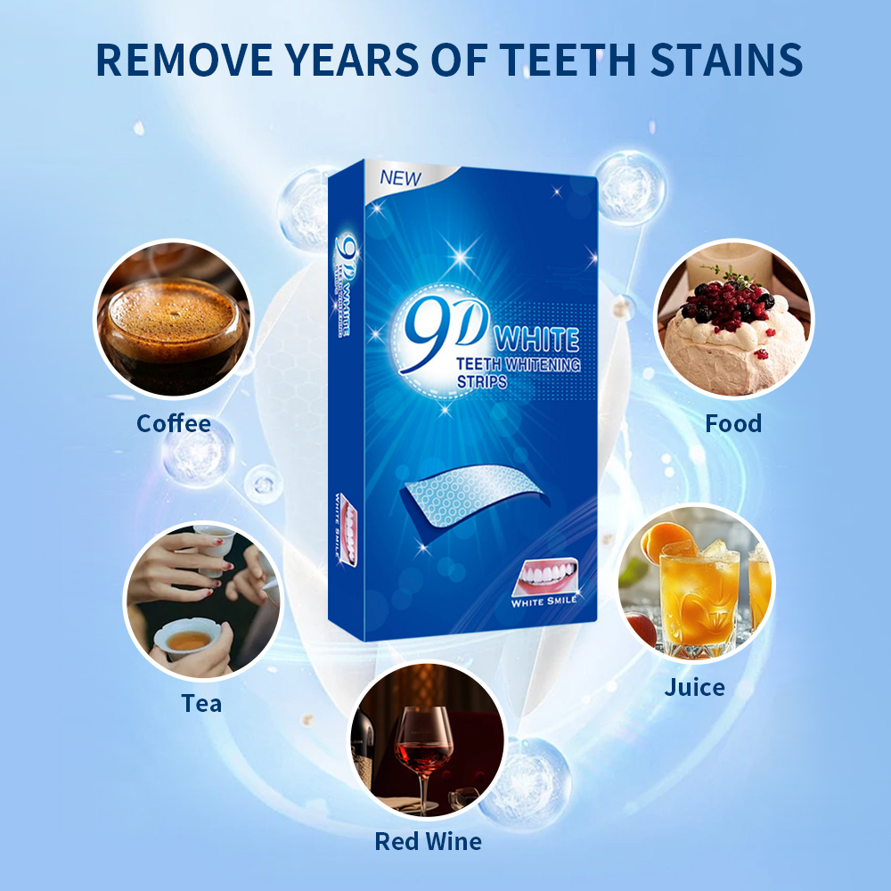 9D White Teeth Whitening Strip - đánh giá và giá Teeth Whitening Home Kit