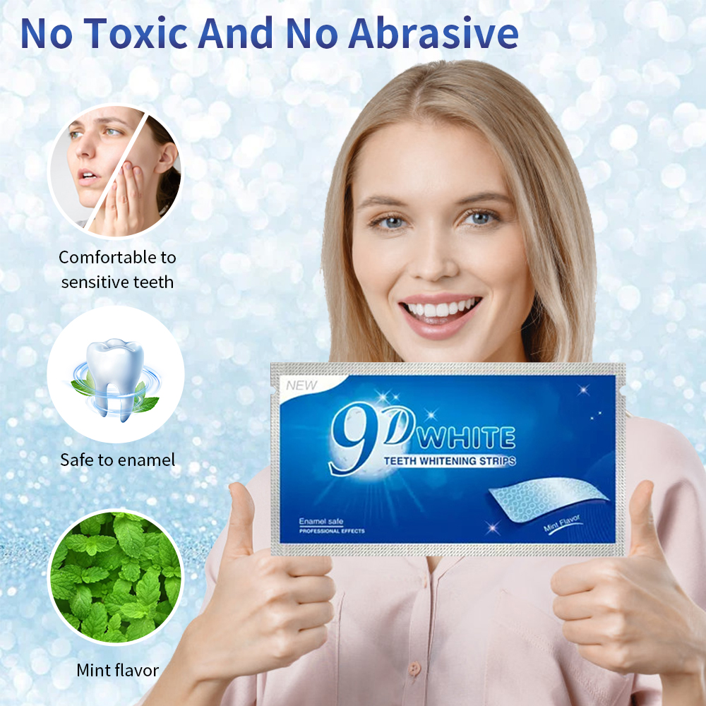 9D White Teeth Whitening Strip - đánh giá và giá Teeth Whitening Home Kit