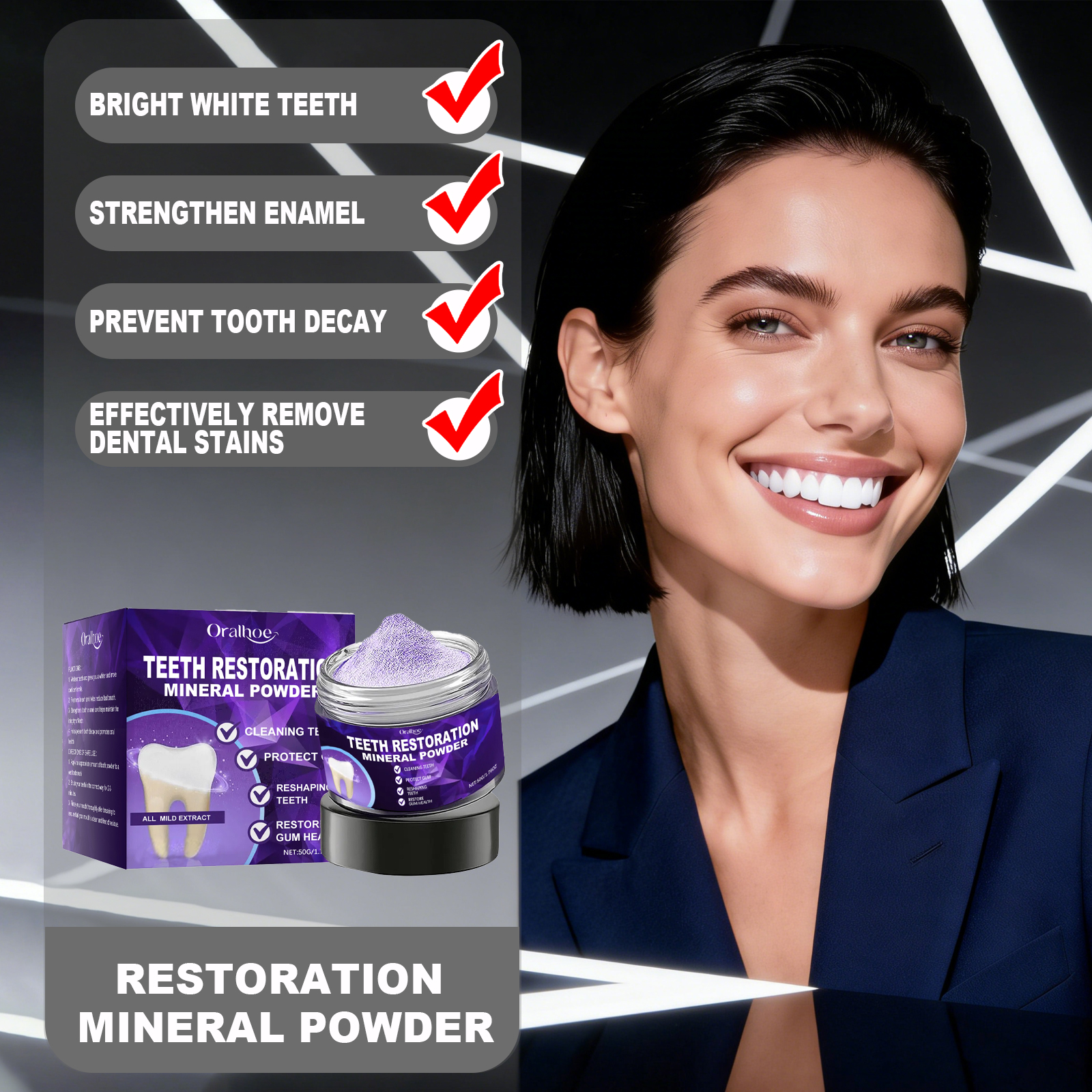 Purple Teeth Bleaching Powder  - đánh giá và giá Teeth Whitening Ingredients
