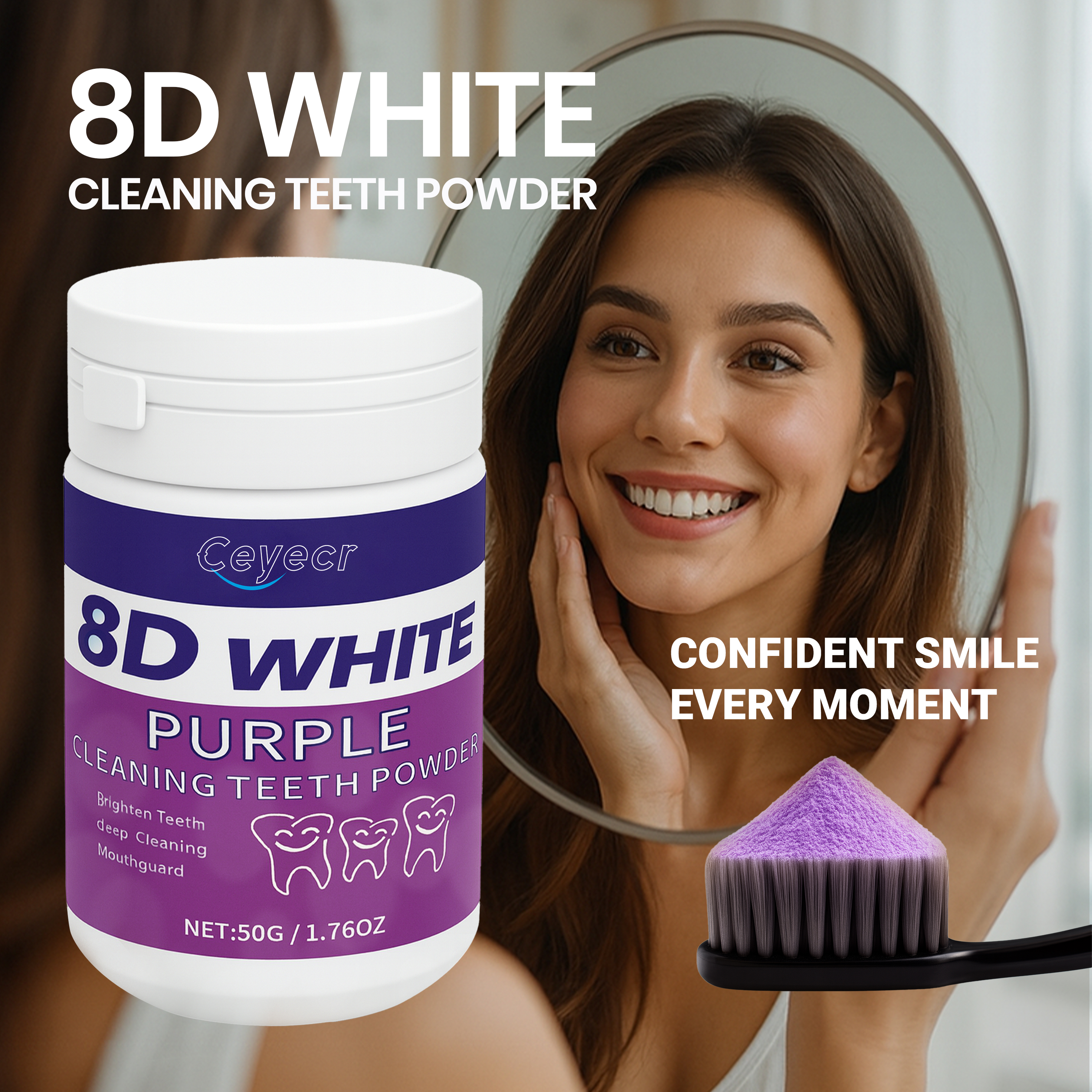 8D white Teeth Whitening Powde - đánh giá và giá Teeth Whitening Ingredients