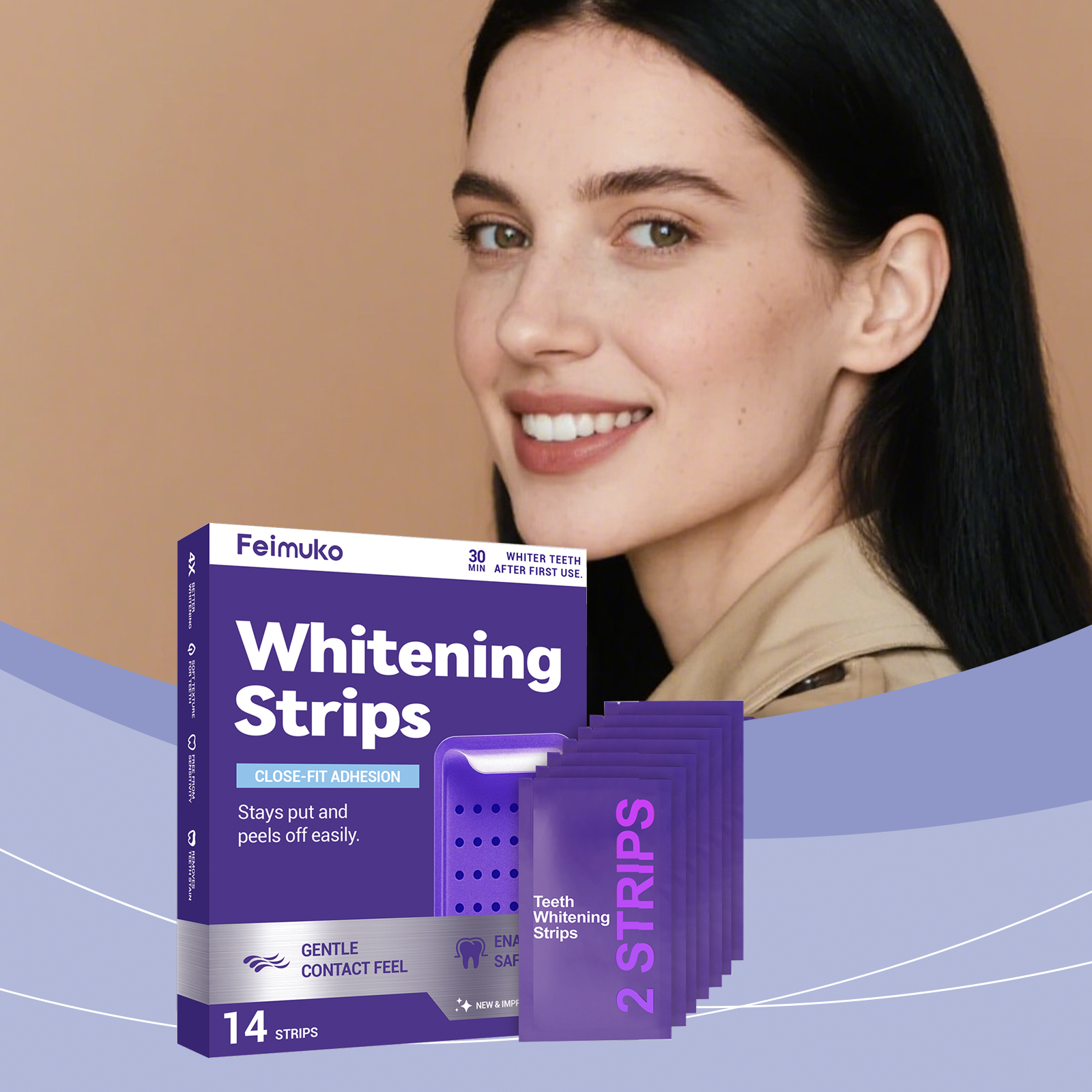 Purple Teeth Whitening Strips  - đánh giá và giá Teeth Whitening Bleach