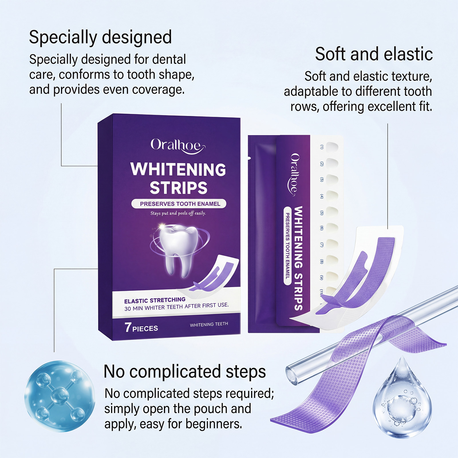 Purple Teeth Whitening Strips  - đánh giá và giá Teeth Whitening Gel Refills