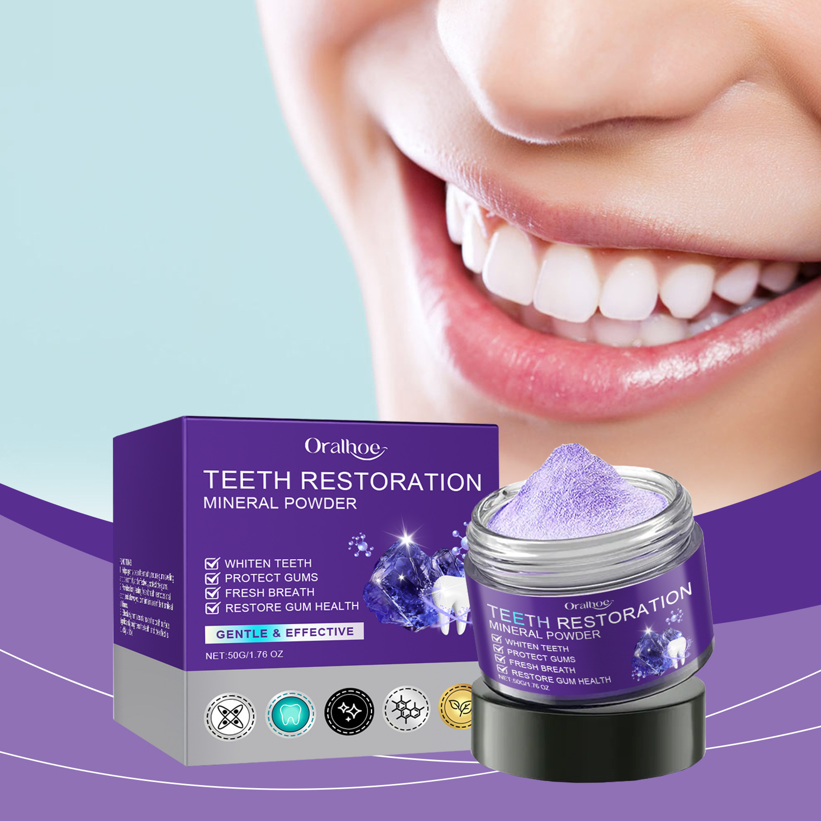 Teeth Restoration Mineral Powd - đánh giá và giá Teeth Whitening Ingredients