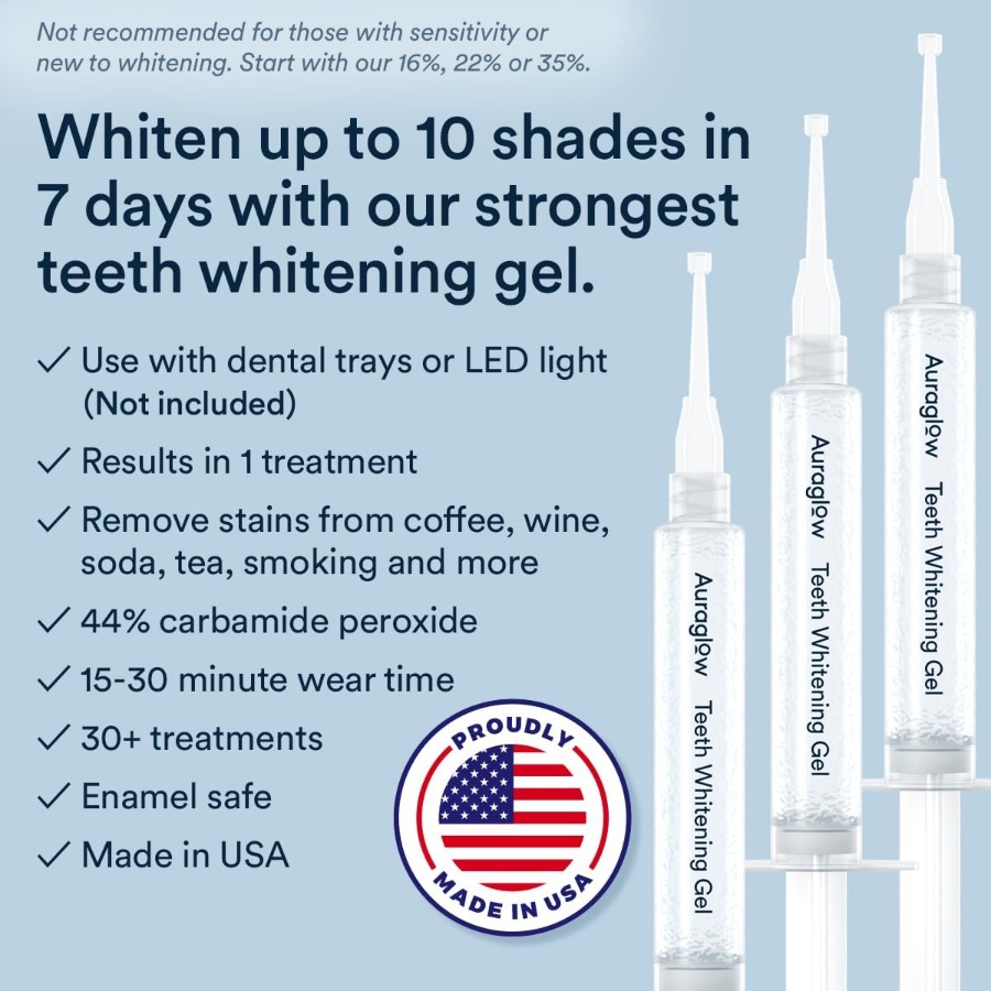 Auraglow 44 Teeth Whitening Ge - đánh giá và giá Teeth Whitening Gel Refills