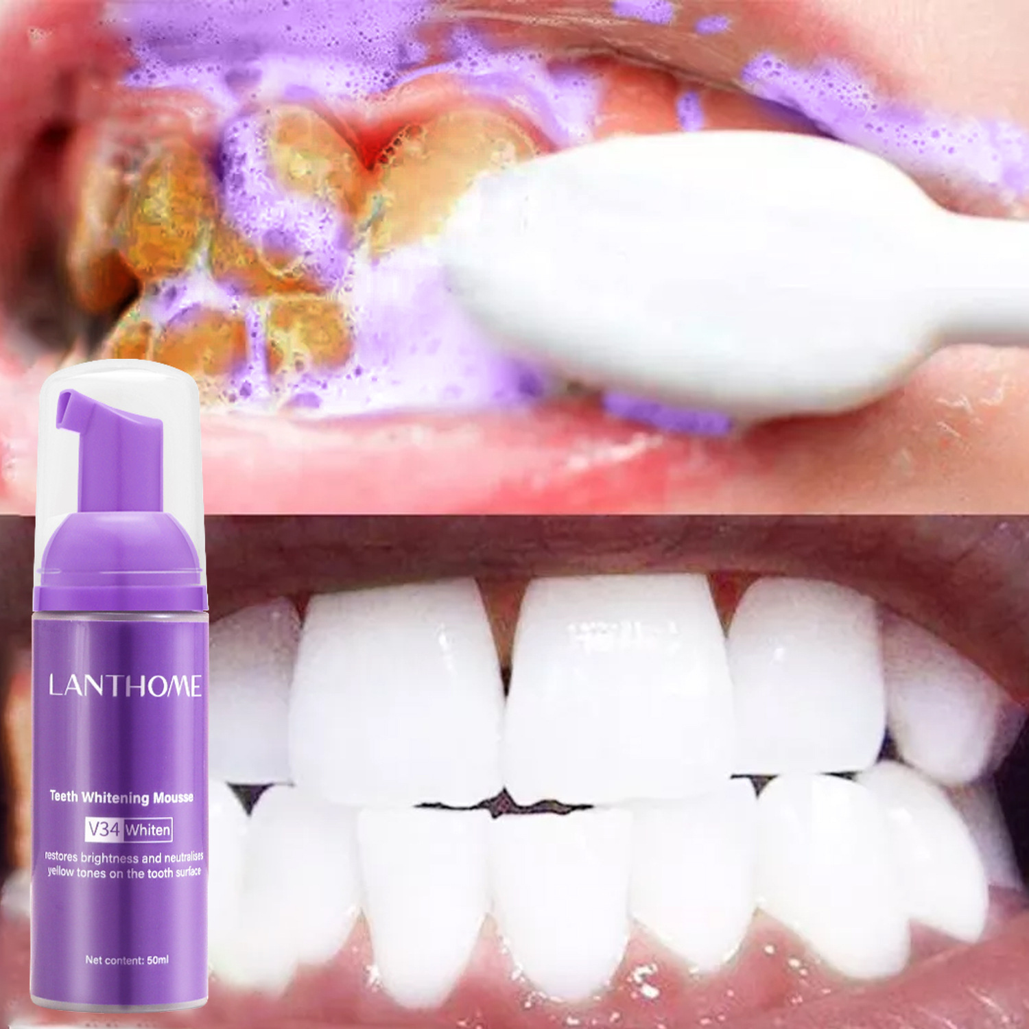 V34 Teeth Whitening Mousse Too - đánh giá và giá Teeth Whitening Bleach