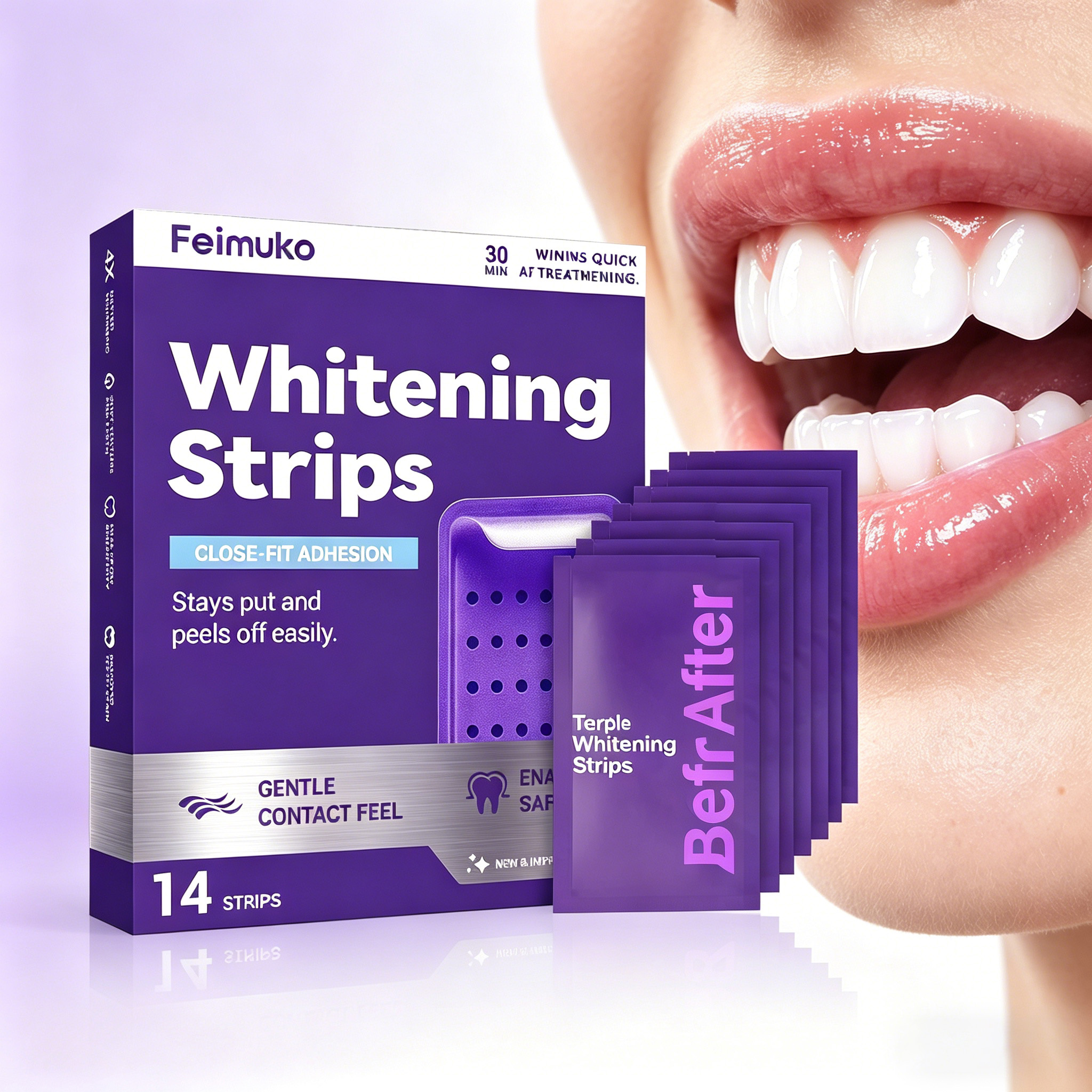 Purple Teeth Whitening Strips  - đánh giá và giá Teeth Whitening Gel Refills