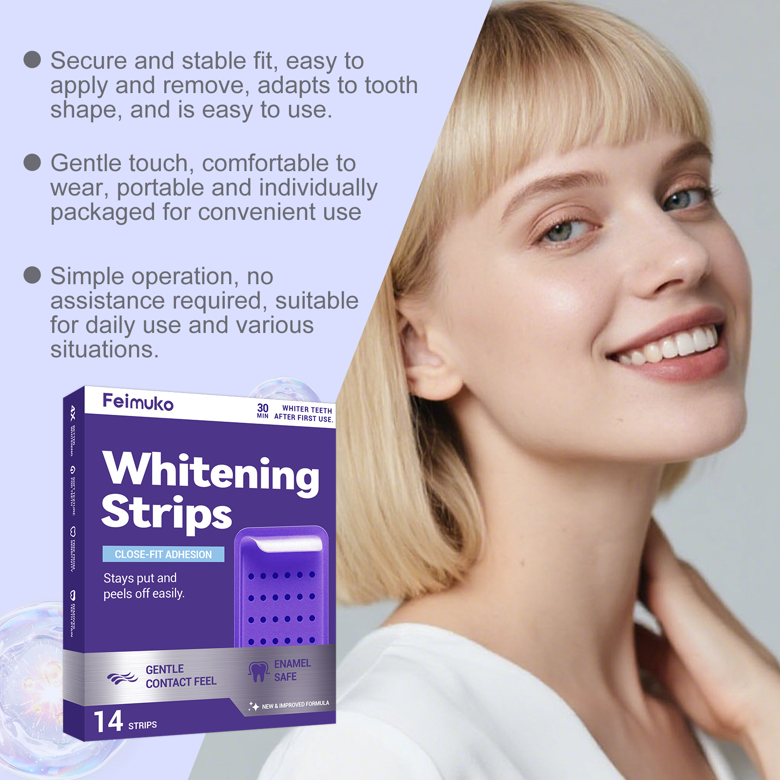 Purple Teeth Whitening Strips  - đánh giá và giá Teeth Whitening Gel Refills