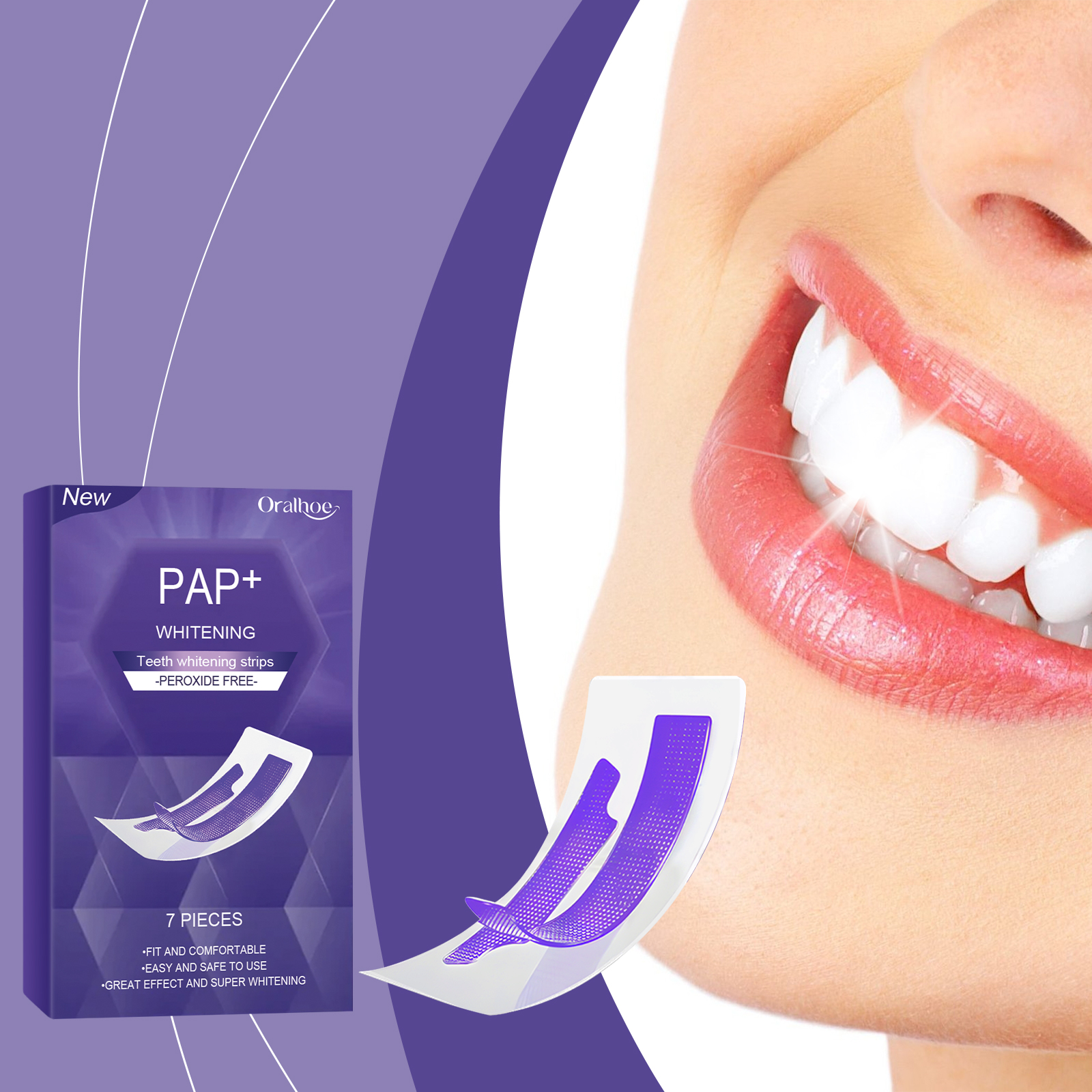 Purple Teeth Whitening Strips  - đánh giá và giá Teeth Whitening Bleach