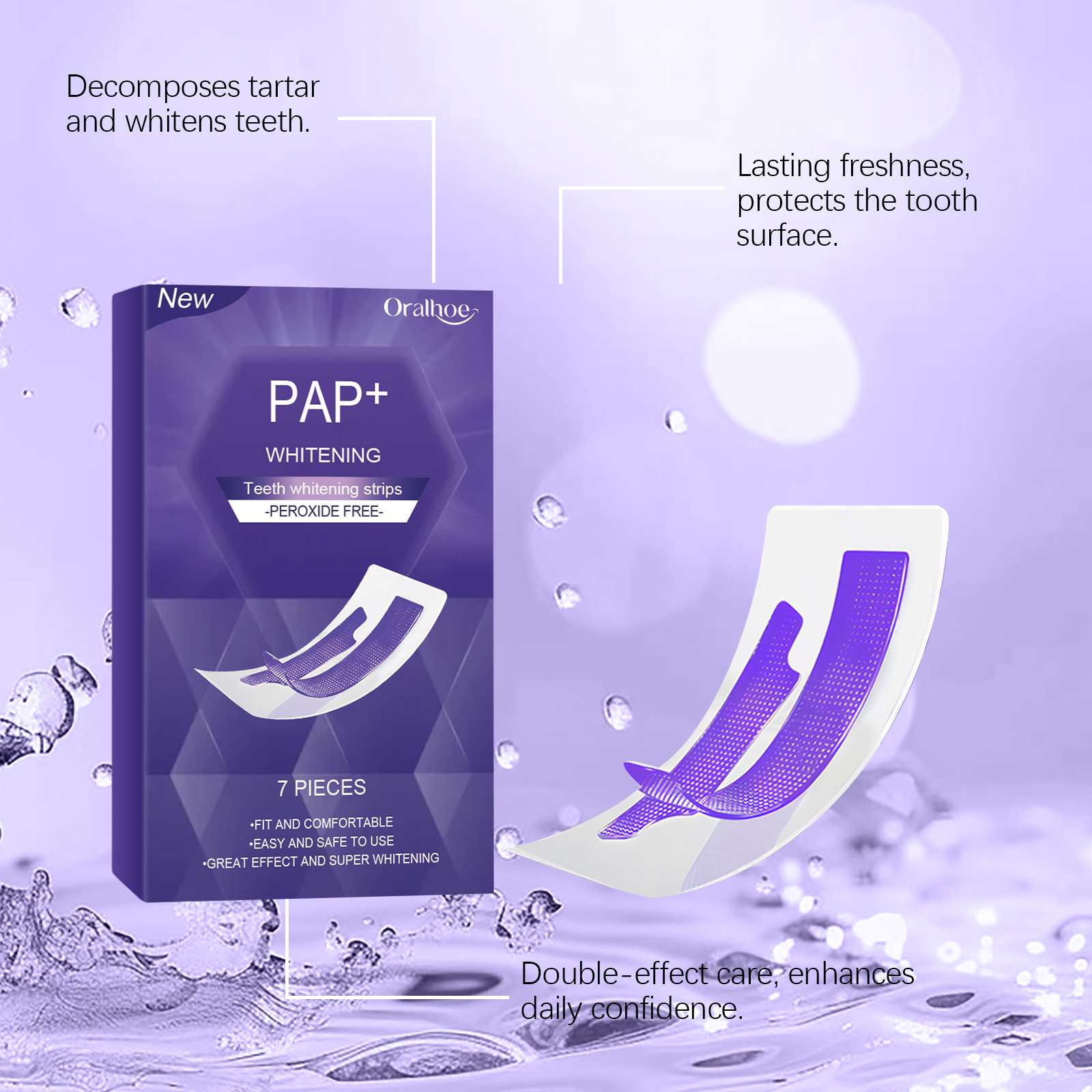 Purple Teeth Whitening Strips  - đánh giá và giá Teeth Whitening Bleach