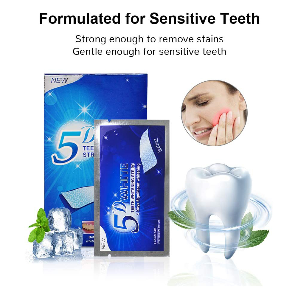 5D White Teeth Whitening Strip - đánh giá và giá Teeth Whitening Home Kit