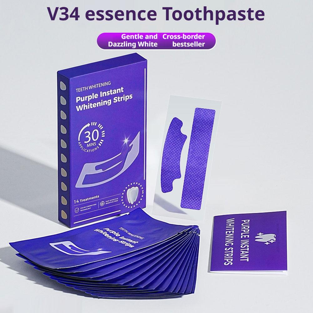 V34 Teeth Whitening Strips - E - đánh giá và giá Teeth Whitening Home Kit
