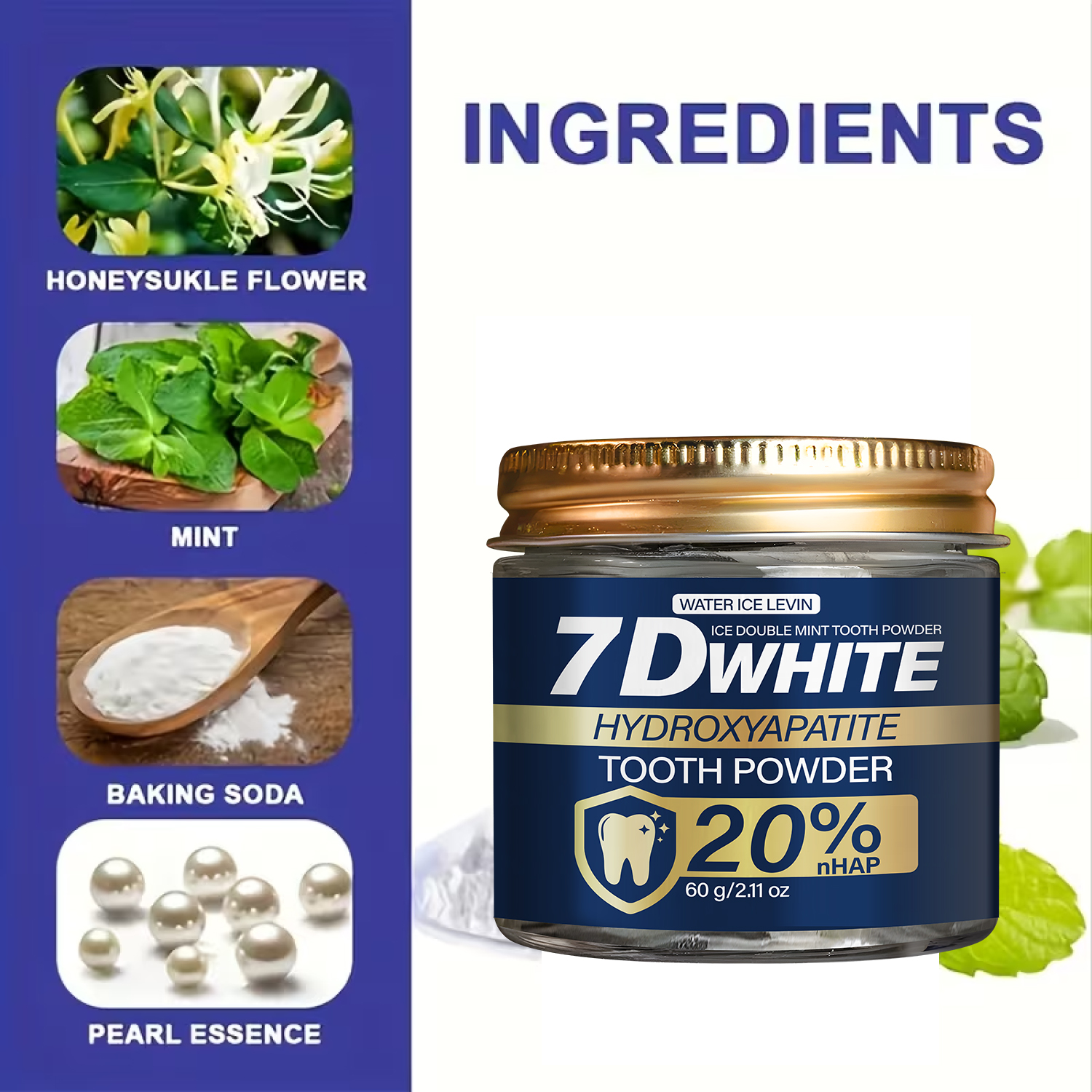 Hydroxyapatite Tooth Powder 60 - đánh giá và giá Teeth Whitening Charcoal Powder