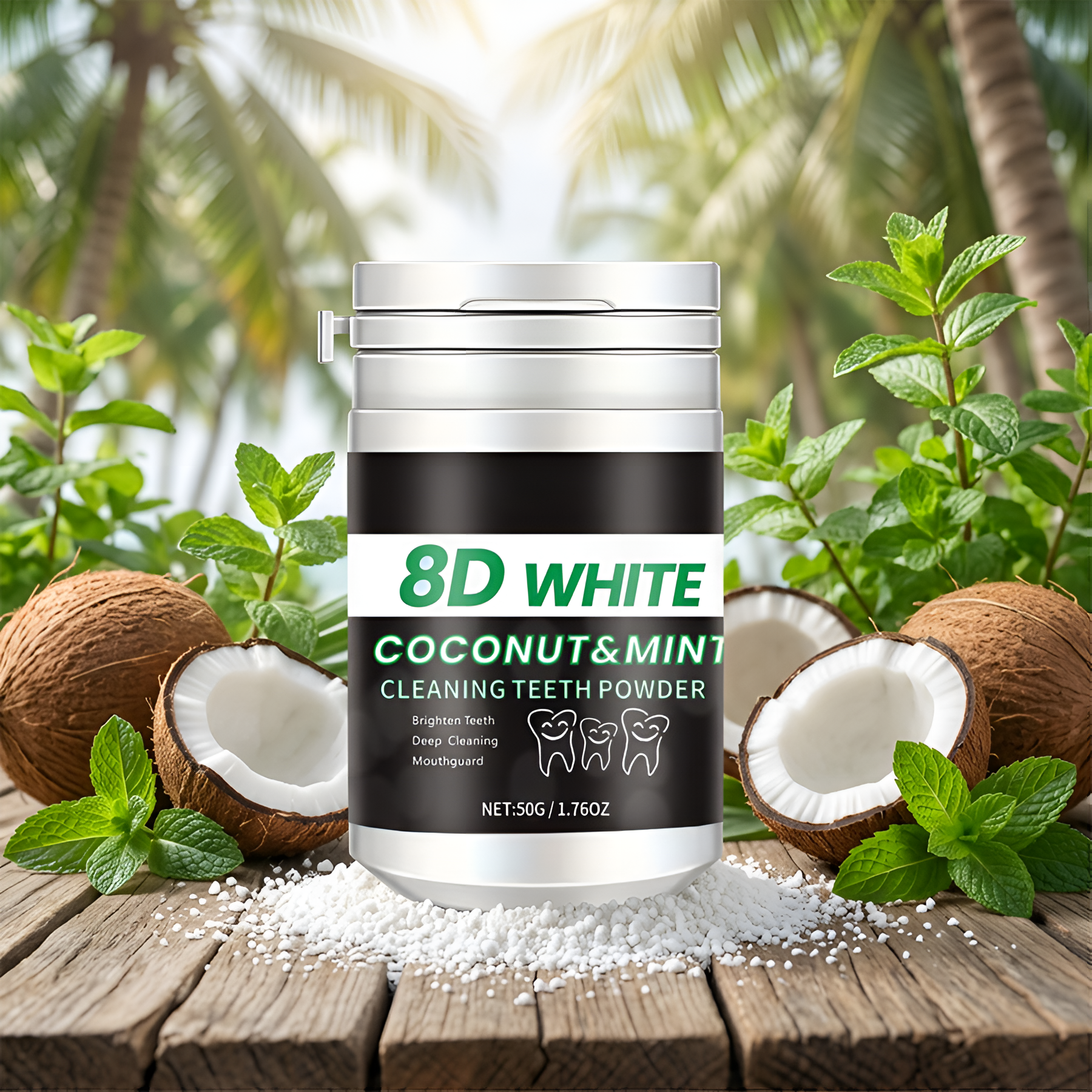 8D Charcoal Teeth Whitening Po - đánh giá và giá Teeth Whitening Charcoal Powder