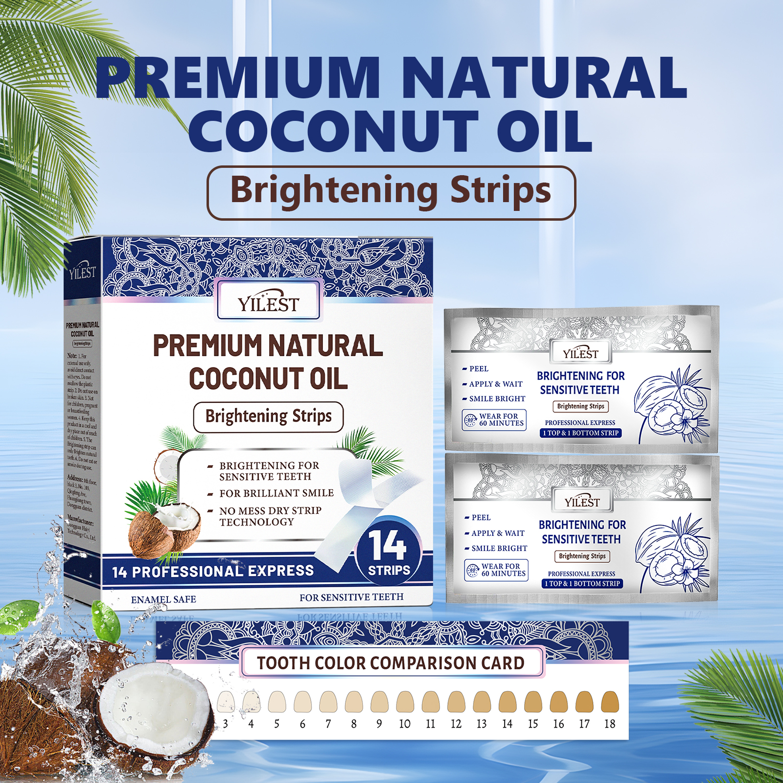 Teeth Whitening Strips 14pcs C - đánh giá và giá Teeth Whitening Bleach