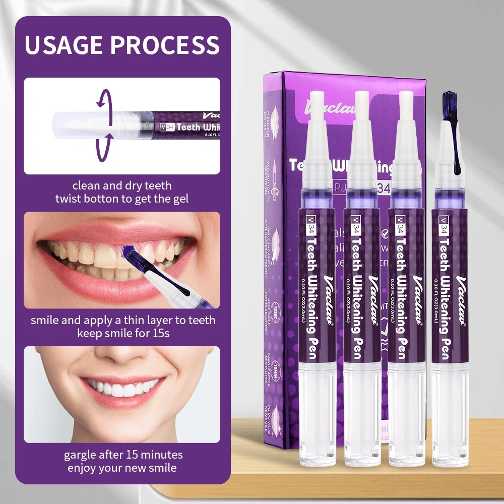 Vaclav V34 Purple teeth whiten - đánh giá và giá Teeth Whitening From Home